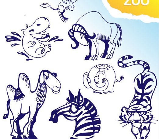 Cartoon animal design 2 vector
