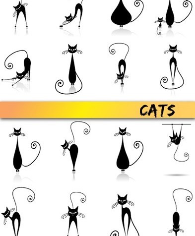 Cartoon cat vector graphics