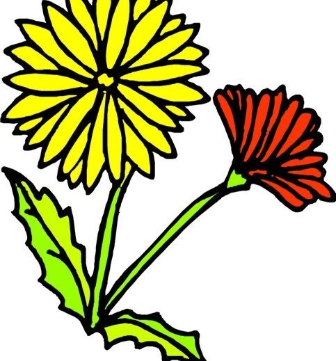 Cartoon flower design 3 vector