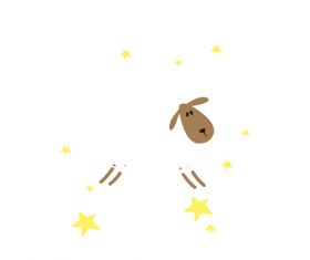 Cartoon goodnight sheep vector