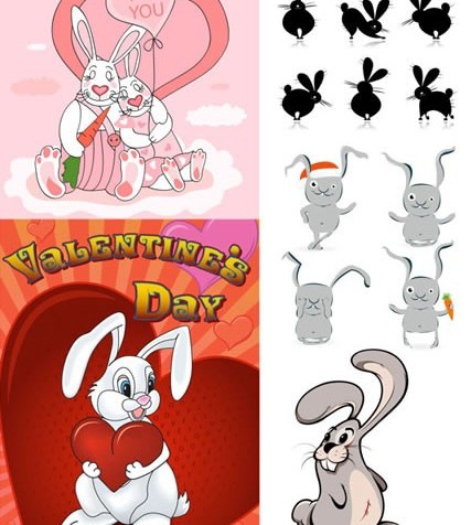 Cartoon rabbit vector design