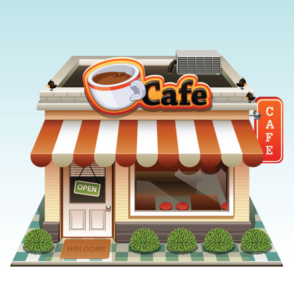 Cartoon restaurant 1 vector free download
