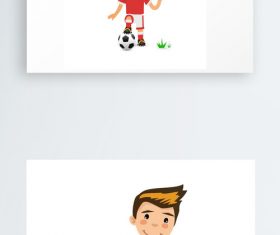 Cartoon soccer player vector