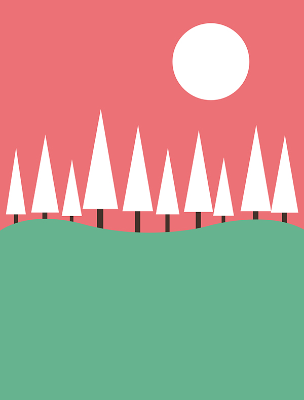 Cartoon tree background vector