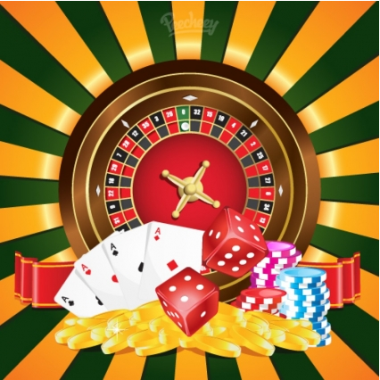 Casino poster illustration Free vector