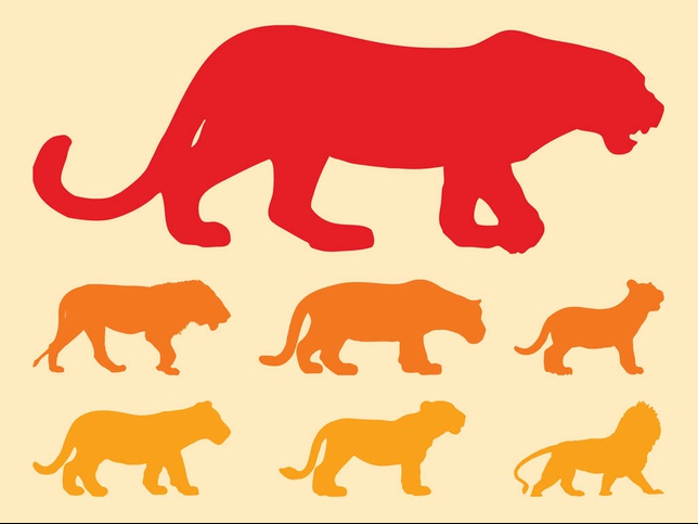 Cats Silhouettes free vector graphic