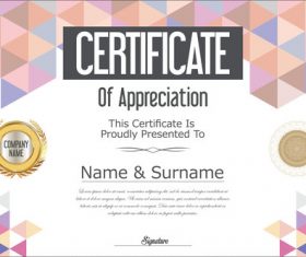 Certificate and diploma template vector set 01