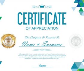 Certificate and diploma template vector set 05