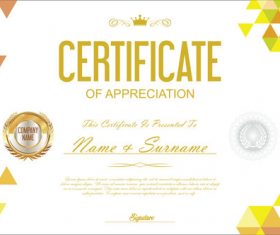 Certificate and diploma template vector set 06
