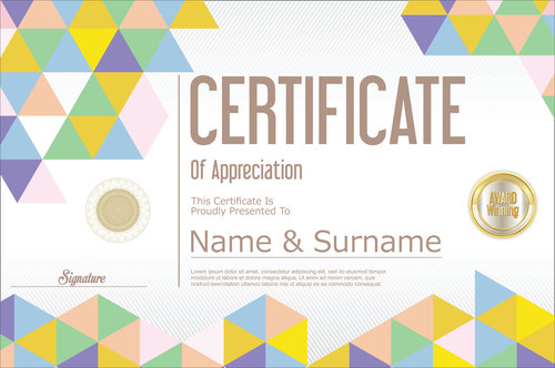 Certificate and diploma template vector set 12