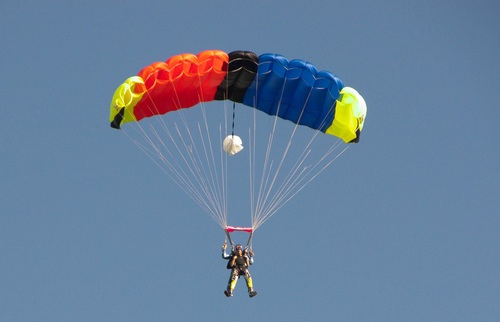 Challenging paragliding Stock Photo 01