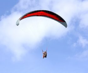 Challenging paragliding Stock Photo 03