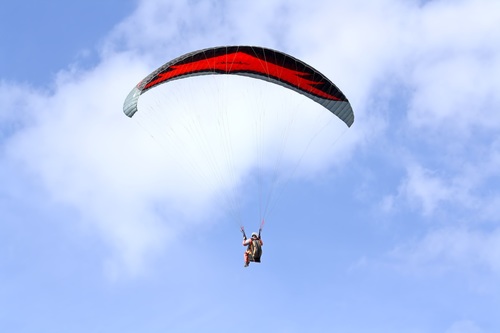 Challenging paragliding Stock Photo 03