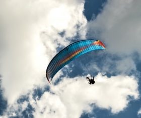 Challenging paragliding Stock Photo 06