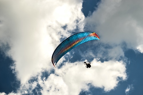 Challenging paragliding Stock Photo 06