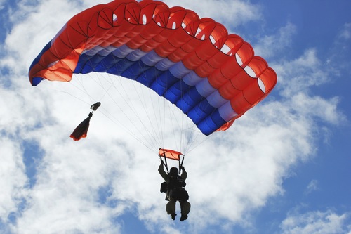 Challenging paragliding Stock Photo 08