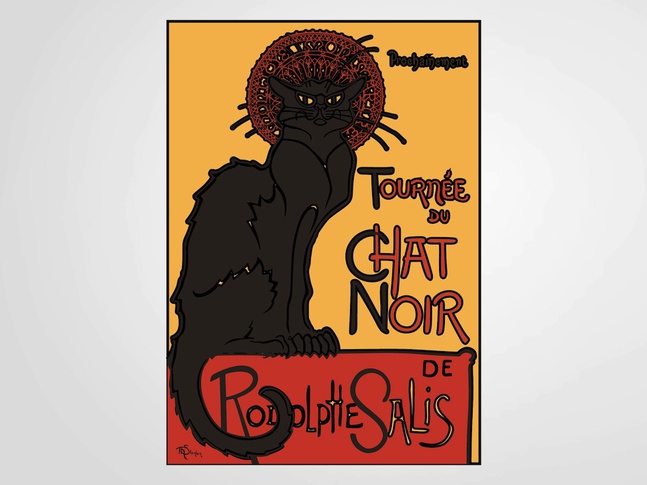 Chat Noir Poster vector