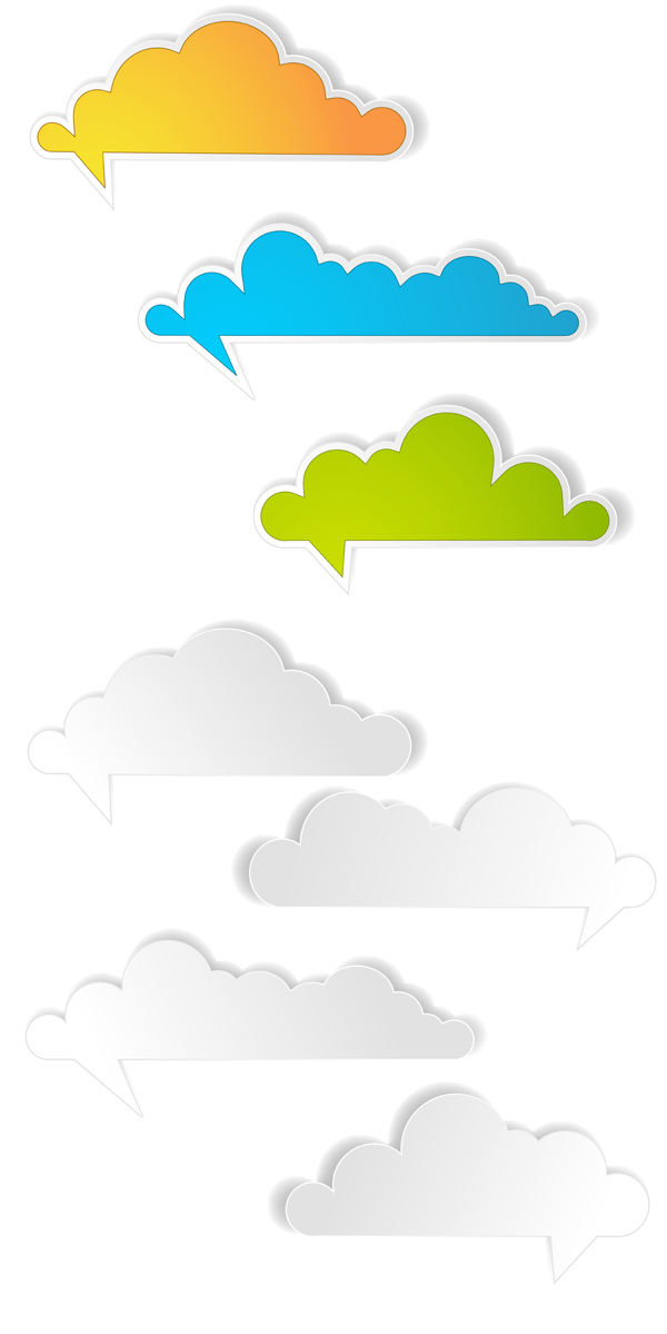 Chat clouds free vector