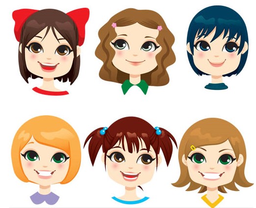 Childrens Faces free vector