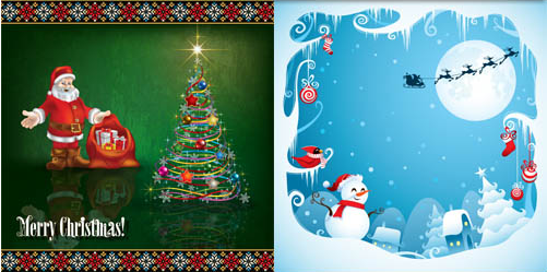 Christmas Backgrounds 6 vector
