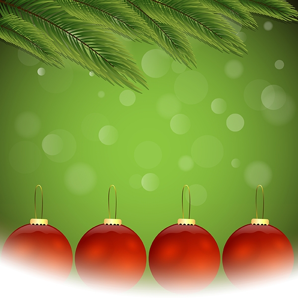 Christmas Balls Background set vector design