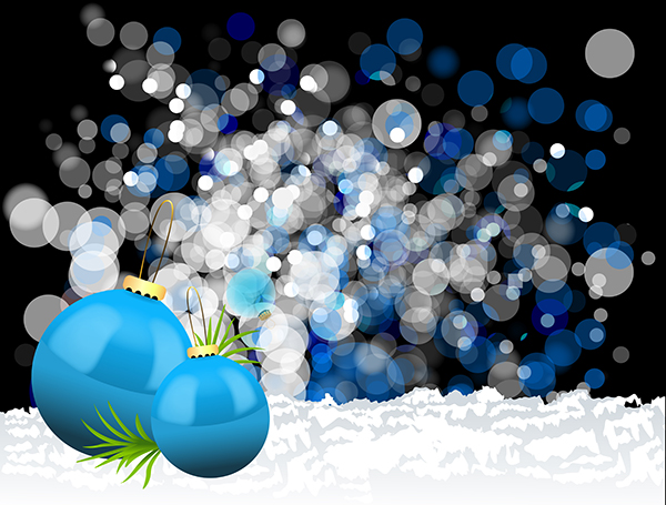 Christmas Balls Background vector