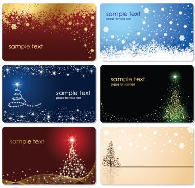 Christmas Cards Vector Set
