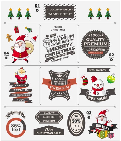 Christmas Labels vector