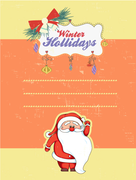 Christmas Message card 1 vector