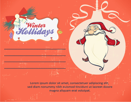 Christmas Message card 2 vector