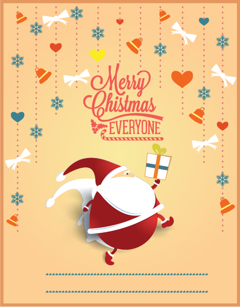 Christmas Message card 4 vector