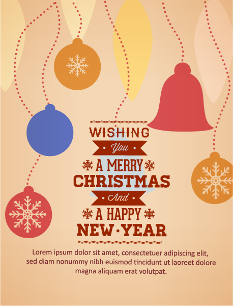 Christmas New Year background 2 design vectors