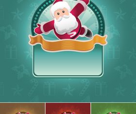 Christmas Santa Banner Vectors Material