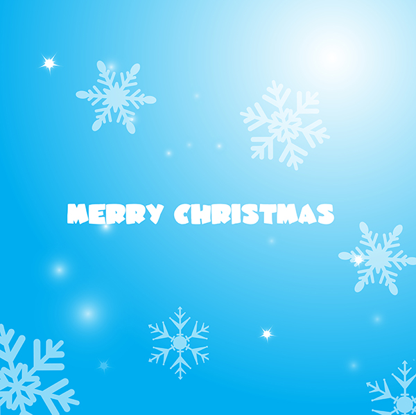 Christmas Snowflakes Blue Background creative vector