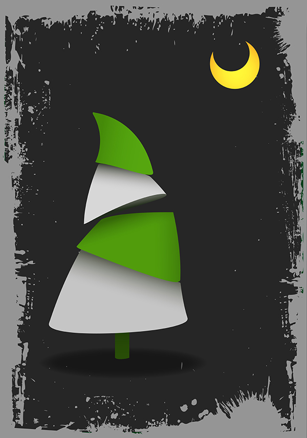 Christmas Tree Grunge Background vector