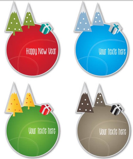 Christmas Trees Elements vector graphic