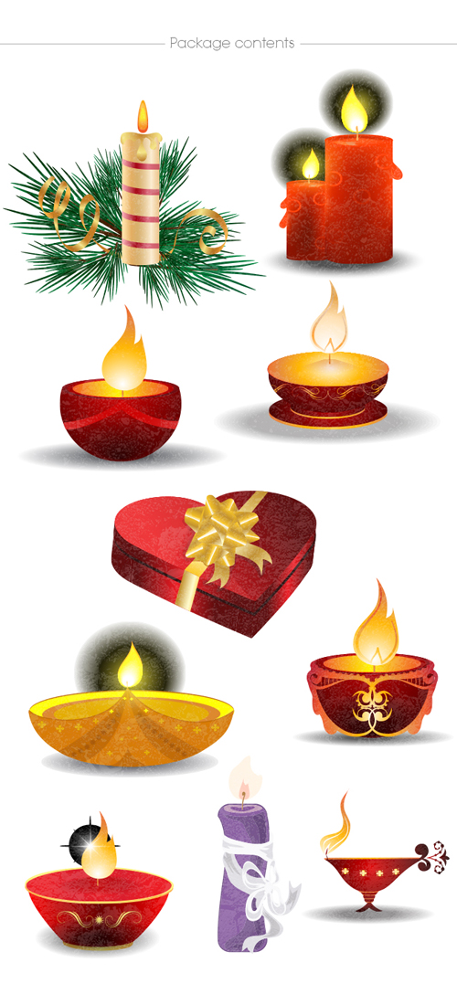 Christmas candles vector
