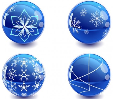 Christmas crystal ball vector graphics