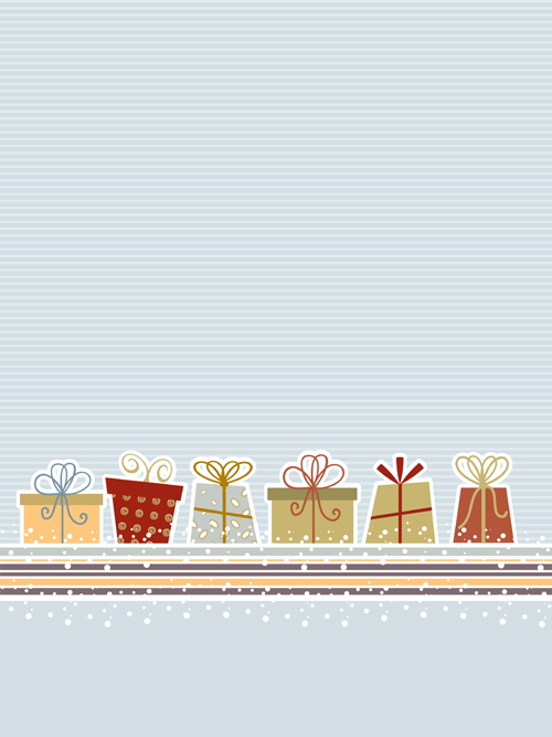 Christmas gifts background vector