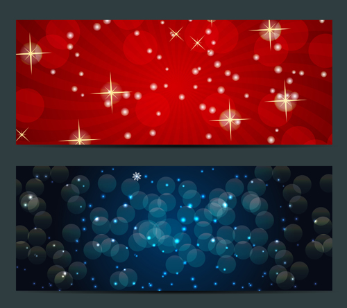 Christmas glisten banner 2 vector