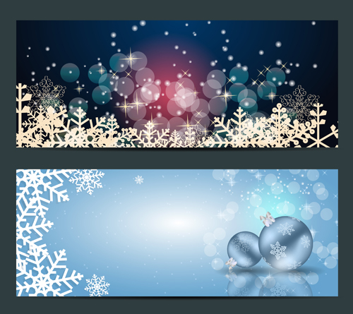 Christmas glisten banner 5 vector