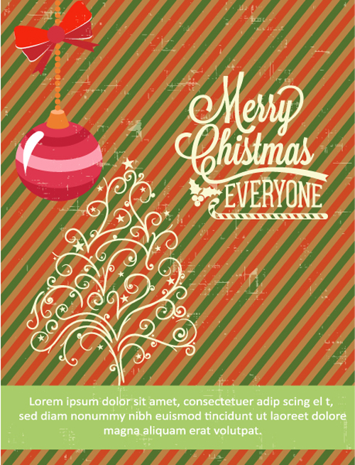 Christmas holiday card 1 vector