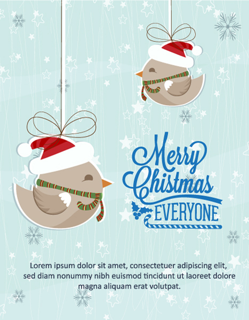 Christmas holiday card 2 vector