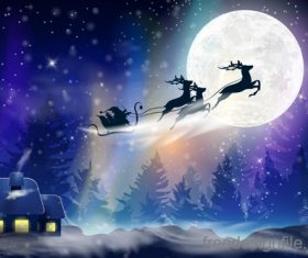 Christmas night background design vectors 01
