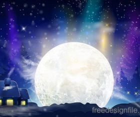 Christmas night background design vectors 02