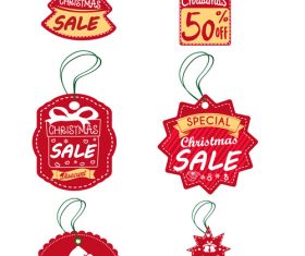Christmas sale label vector