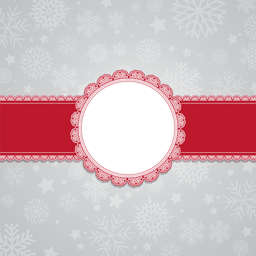 Christmas snowflake cards design vector