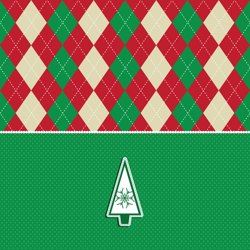 Christmas tree argyle pattern background vector