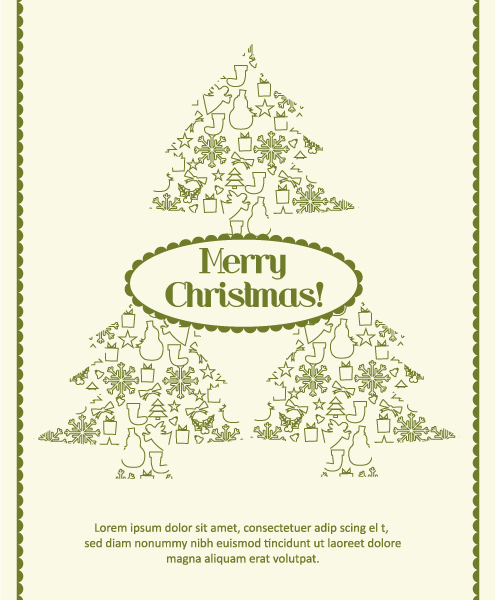 Christmas tree background 2 vector material