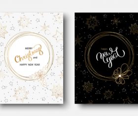 Christmas with new year brochure cover template design  vector